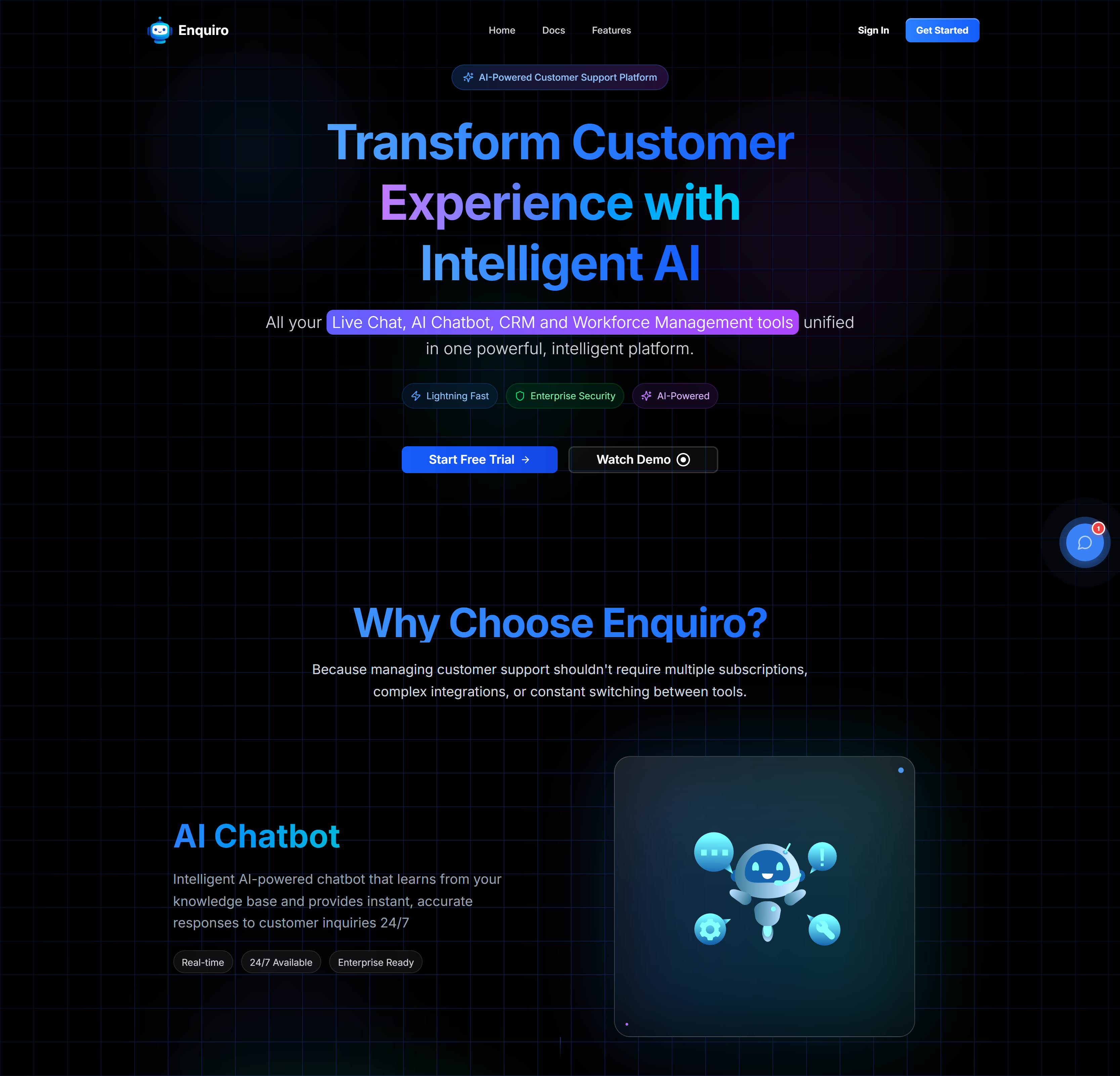 Enquiro: Multi-Tenant AI Chatbot